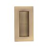 Reeded Rectangular Flush Pull 105 x 58mm Antique Brass finish