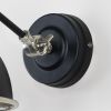 Hammered Nickel Brindley Wall Light in Elan Black