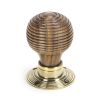 Rosewood & Aged Brass Beehive Mortice/Rim Knob Set