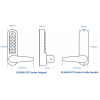 Borg BL5400 SS ECP - Easicode Pro, Flat Bar Lever Handle Keypad & Flat Bar Inside Handle (No Device/With Optional Free Passage), Stainless Steel (SS) Finish