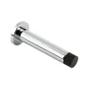 Zoo Hardware Door Stop - Cylinder c/w Rose 80mm - Polished Chrome