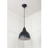 White Gloss Brindley Pendant in Elan Black