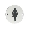 Zoo Hardware Sex Symbol - Female - 76mm dia - Satin Stainless