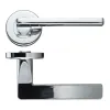 Zoo Hardware Leon lever on round rose - Polished Chrome