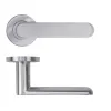 Zoo Hardware Atlas Lever on Round Rose 52mm x 8mm Push-on Rose - BS EN 1906 Grade 3 - Grade 201 - Satin Stainless