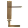 Zoo Hardware Leon lever on latch backplate - Antique Brass