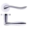 Zoo Hardware Lincoln lever on round rose - Polished Chrome