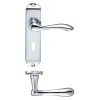 Zoo Hardware Project Arundel lever on lock backplate - 175mm x 42mm - Polished Chrome