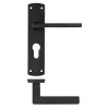 Zoo Hardware Leon lever on euro backplate - Matt Black