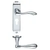 Zoo Hardware Project Arundel lever on euro backplate - 175mm x 42mm - Polished Chrome