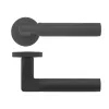 Zoo Hardware Milan lever on round rose - Oscuro Matt Black