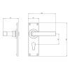 Arundel Lever Handle on Backplate (Euro) - Flat Black