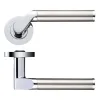 Zoo Hardware Venus lever on round rose - Polished Chrome / Satin Stainless