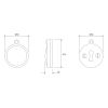 Round Covered Escutcheon - Flat Black