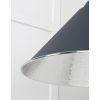 Hammered Nickel Hockley Pendant in Soot