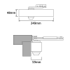 diagram of Briton 2003 Overhead Door Closer EN3 Silver