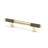 Aged Brass Half Brompton Pull Handle - Small
