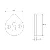 Oval Uncovered Escutcheon - Flat Black