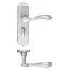 Zoo Hardware Arundel Lever Bathroom (57mm c/c) Furniture - Short Plate - Satin