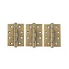 Atlantic Ball Bearing Hinges Grade 13 Fire Rated 4" x 3" x 3mm - Antique Brass (Set of 3)