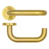 Zoo Hardware Maggiore Lever on Round Rose - PVD Satin Brass