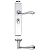 Zoo Hardware Arundel Lever Bathroom (57mm c/c) Furniture - Long Plate - Polished Chrome