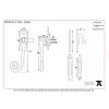 Black Locking Deluxe Monkeytail Fastener - LH