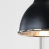Hammered Nickel Brindley Wall Light in Elan Black
