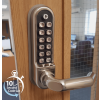 Borg BL5000 SS ECP - Easicode Pro, Round Bar Lever Handle Keypad & Inside Handle (No Device/With Optional Free Passage), Stainless Steel (SS) Finish