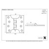 Pewter 4" x 2" x 4" Parliament Hinge (pair) ss