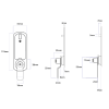 Borg BL1706 SC ECP - Mini Easicode Pro Vertical Cabinet Lock With Key Override - Knurled Knob, Inside Cam Turn Mechanism, Satin Chrome Finish