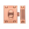 Heritage Brass Cupboard Latch with Oval Turn Satin Rose Gold Finish