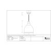 White Gloss Brindley Pendant in Elan Black