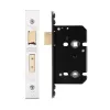 Zoo Hardware Bathroom Lock - 64mm C/W PVD Forend and Strike - Satin Stainless