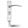 Zoo Hardware Toledo lever on bathroom backplate - Satin Chrome