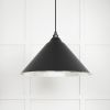 Hammered Nickel Hockley Pendant in Elan Black