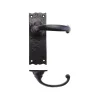 Zoo Hardware Traditional Lever on Latch Backplate - 6" - Black