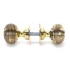 Aged Brass Beehive Mortice/Rim Knob Set