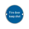 Zoo Hardware Fire Door Keep Shut - 76mm dia - Satin Stainless