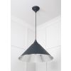 Hammered Nickel Hockley Pendant in Soot