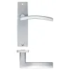 Zoo Hardware Amalfi lever on latch backplate - Satin Chrome