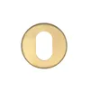 Zoo Hardware Oval Profile Escutcheon - 52mm Dia - Grade 201 - PVD Satin Brass