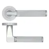 Zoo Hardware Bilbao lever on rose - Satin Chrome