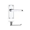 Zoo Hardware Project Victorian flat lever on latch backplate - 114 x 40mm - Polished Chrome