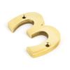 Polished Brass Numeral 3