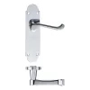Zoo Hardware Project Oxford lever on latch backplate - 168mm x 42mm - Polished Chrome