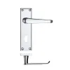 Zoo Hardware Project Victorian flat lever on lock backplate 150 x 40mm - Polished Chrome
