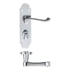 Zoo Hardware Project Oxford lever on bathroom backplate - 168mm x 42mm - Polished Chrome