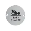 Zoo Hardware Signage - Baby Change - Satin Aluminium
