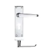 Zoo Hardware Project Victorian flat lever on euro backplate - 150 x 40mm - Polished Chrome
